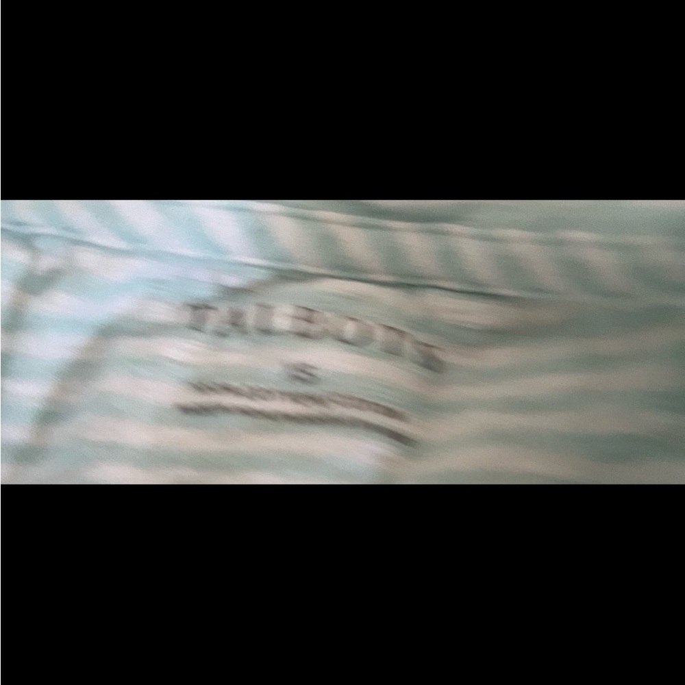 Talbots small striped top with embroidered flip flops. - Picture 3 of 9